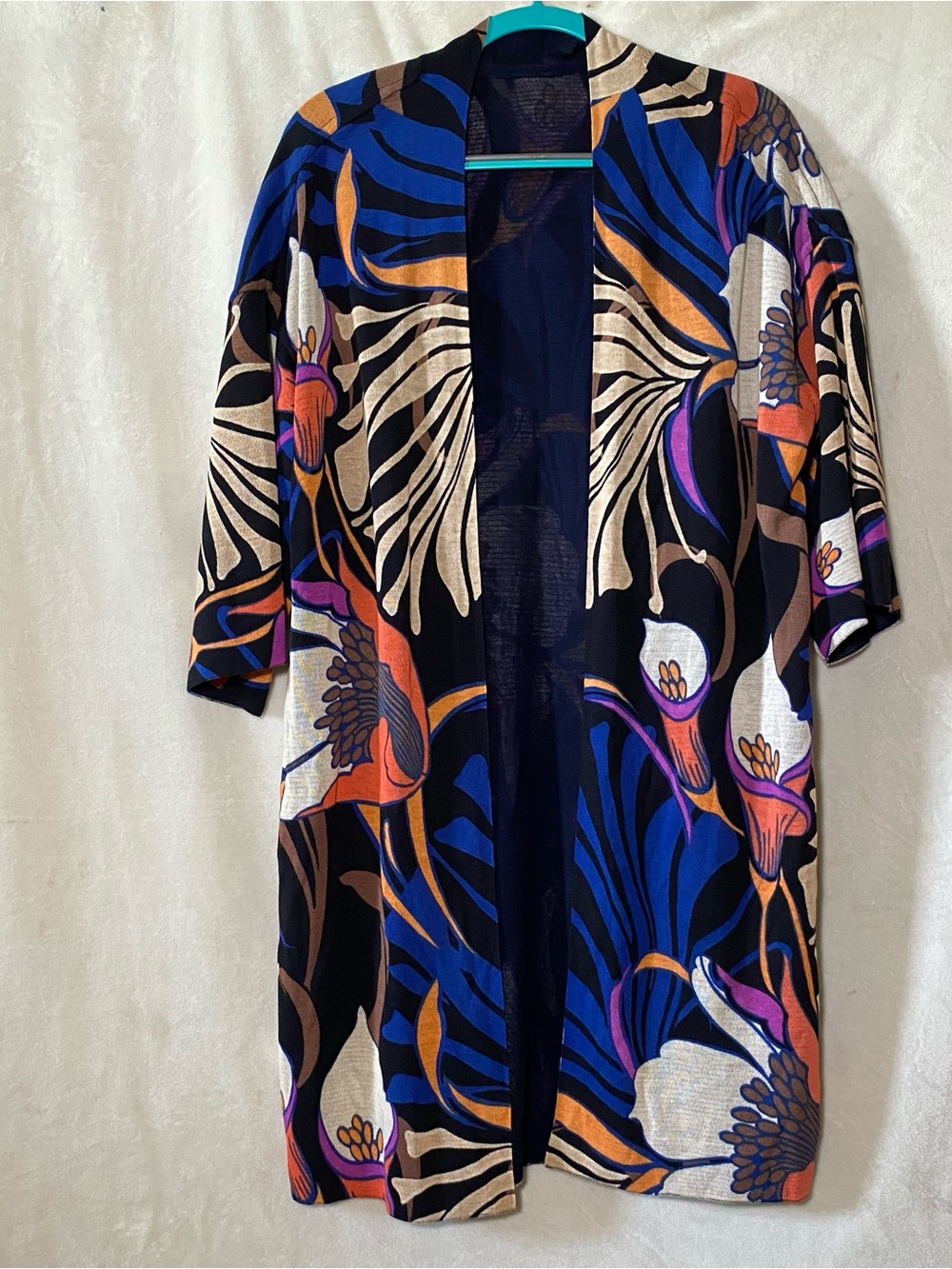 Chico's Travelers Collection Floral Cardigan Kimono